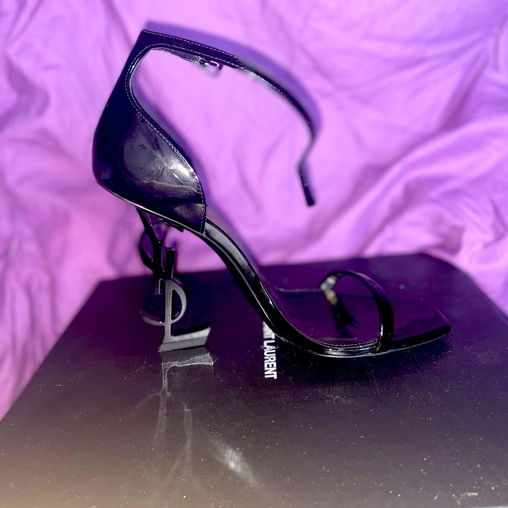 Black YSL heels